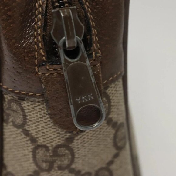 GUCCI GG Supreme Web Sherry Line Clutch Bag PVC Beige Red 75 01 012 Auth BA1881 - Picture 11 of 14